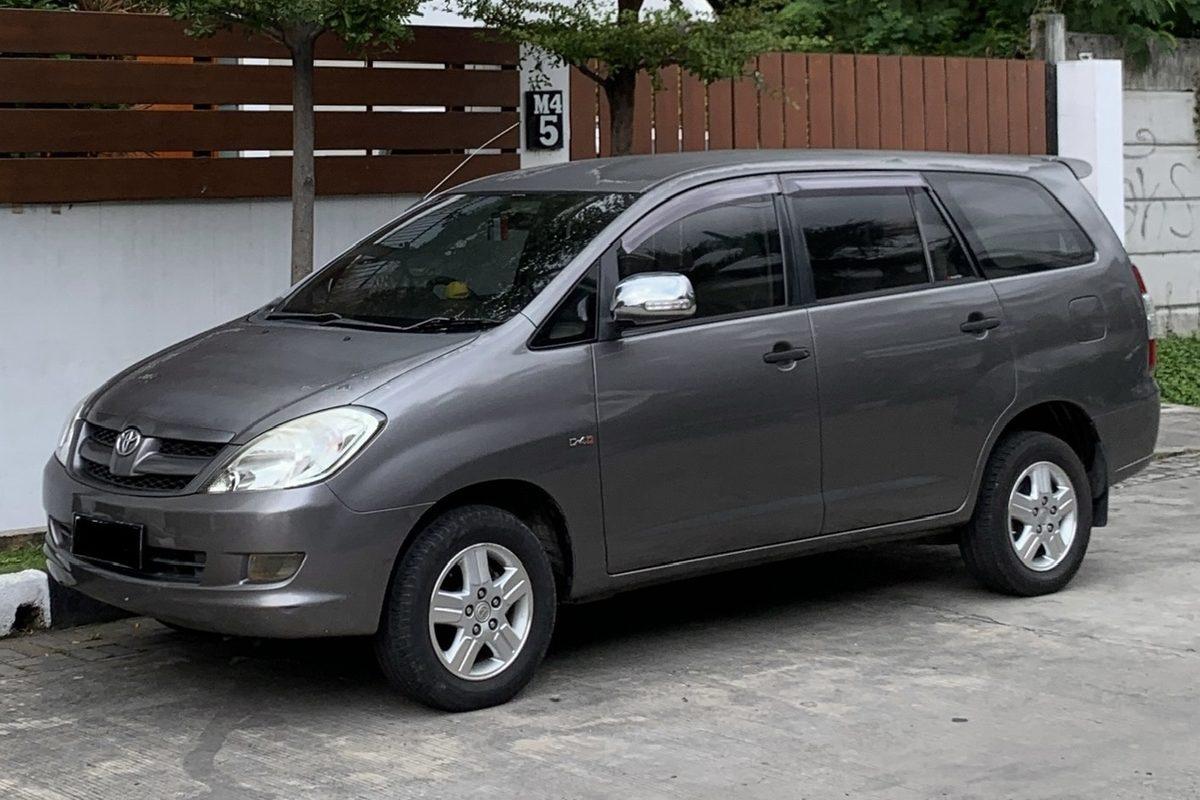 A Toyota Innova, the MPV class used for long outstation journeys
